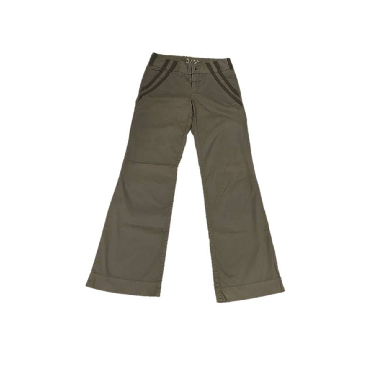 Armani	 Wide leg jeans Wanita green tan